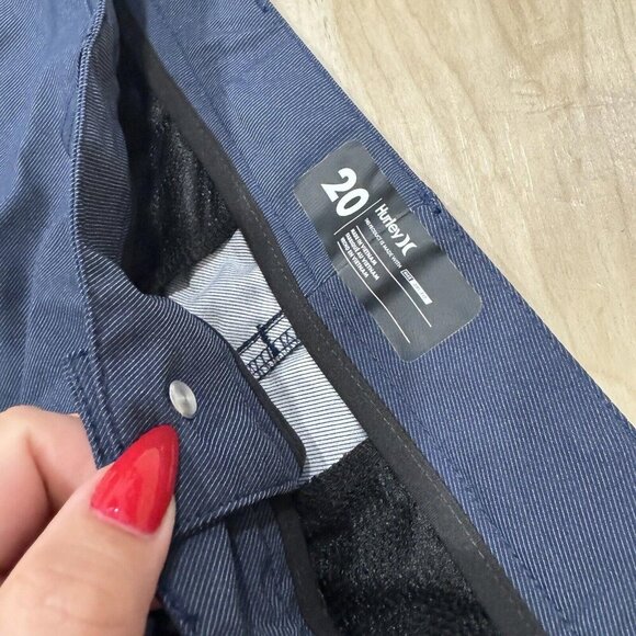 NEW Hurley Nike H20 Dri-Fit Stretch Chino Walk Shorts Boys Navy Blue Size 20 NWT - Picture 3 of 10